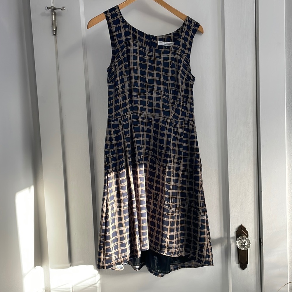 Birds of North America plaid dress size 4